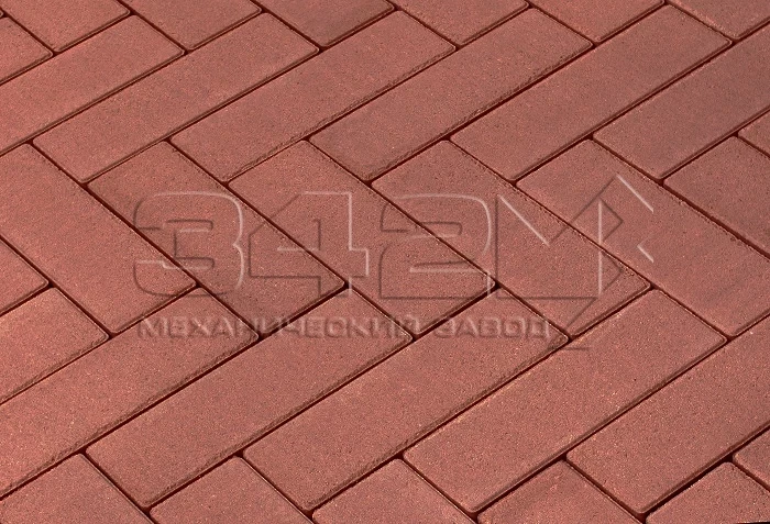 Тротуарная плитка Паркет 240x80x60мм Красный 342 МЗ