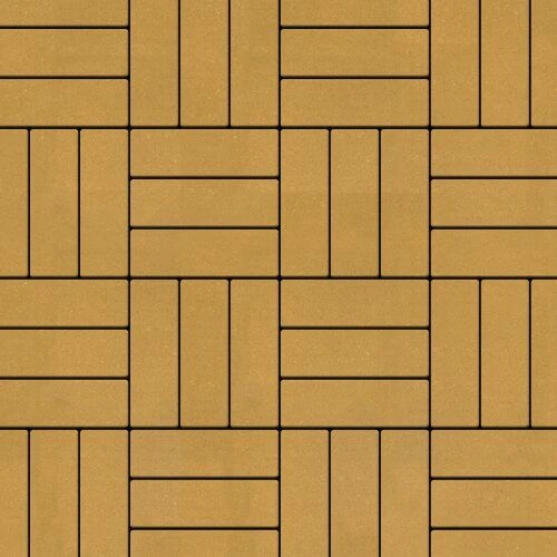 Тротуарная плитка Паркет Белый Гладкая SteinRus 60 мм