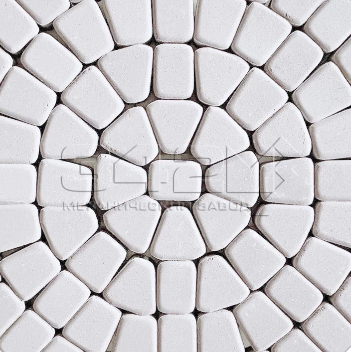 Тротуарная плитка Круговая классика 60 Белый 342 МЗ