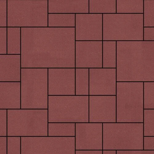 Тротуарная плитка Инсбрук Альпен Винный Гладкая SteinRus 60 мм