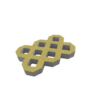 Тротуарная плитка ГАЗОННАЯ РЕШЕТКА Стандарт Желтый Б.1.ГР.8 Выбор 80 мм