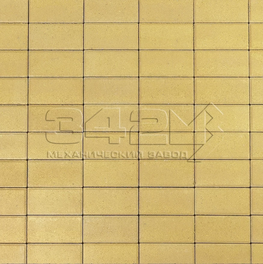 Тротуарная плитка Брусчатка 100х200х40 Желтый 342 МЗ