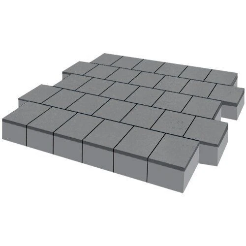 Плиты тротуарные Armor Серый Гладкая SteinRus 80 мм