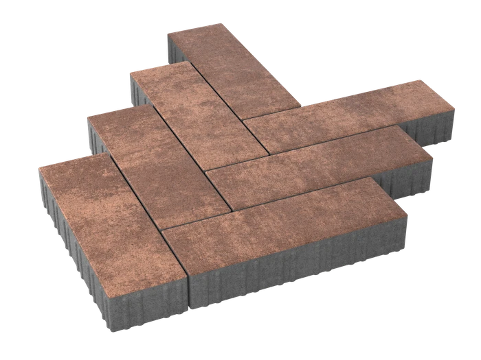 Тротуарная плитка Паркет Мокко Stellard 80 мм