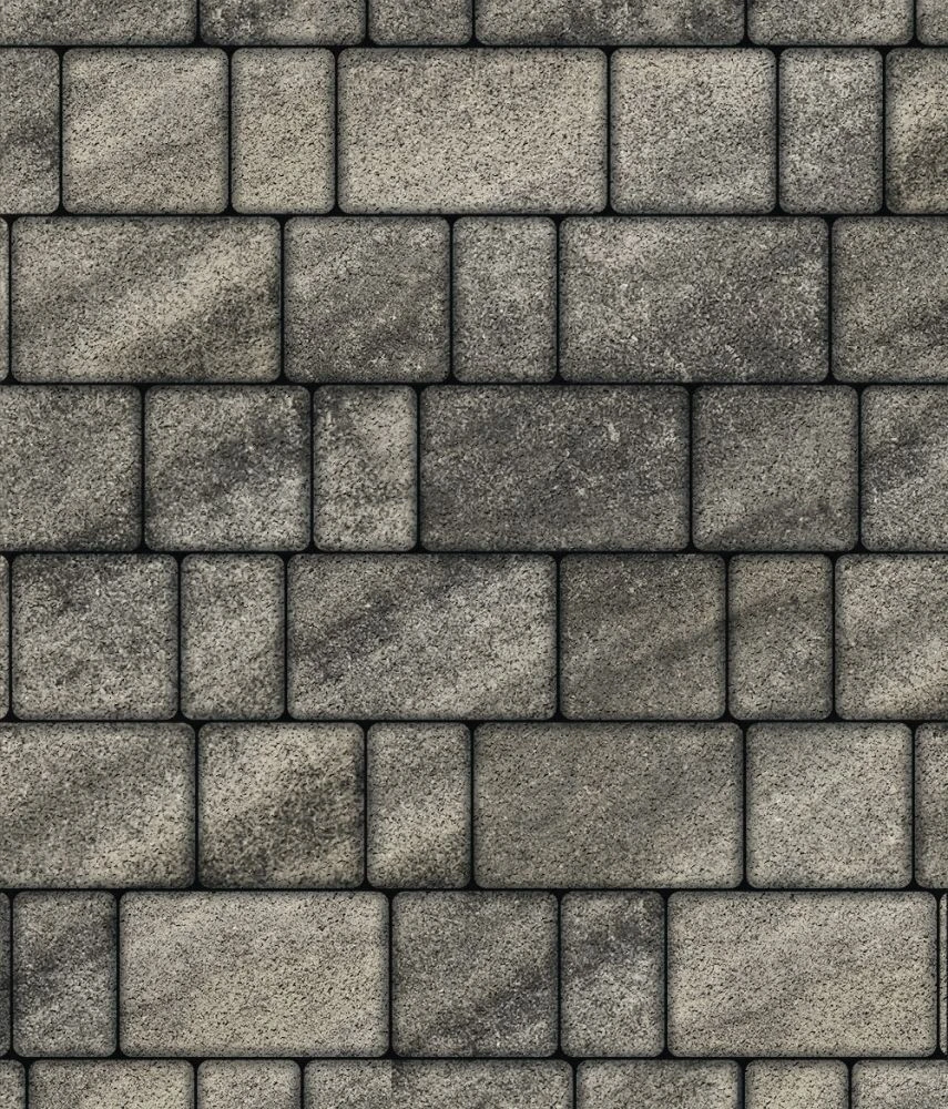 Тротуарная плитка СТАРЫЙ ГОРОД Листопад гранит Антрацит Б.1.Фсм.6 Выбор 60 мм