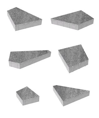 Тротуарная плитка ОРИГАМИ Искусственный камень Шунгит Б.4.Фсм.8 Выбор 80 мм