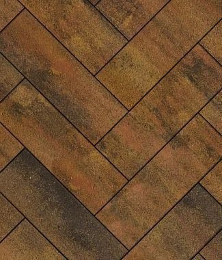 Тротуарная плитка ПРЯМОУГОЛЬНИК 600х200 Листопад гладкий Осень Б.6.П.8 Выбор 80 мм