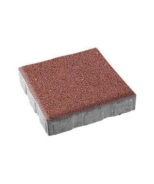 Тротуарная плитка КВАДРАТ Стандарт Красный Б.7.К.8 Выбор 80 мм