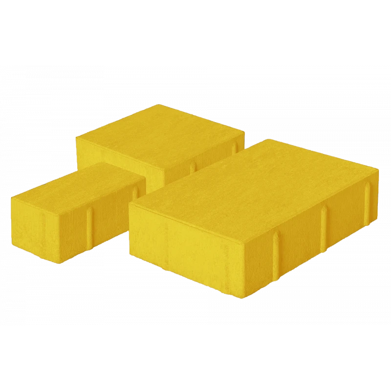 Тротуарная плитка Новый город 1НГ6Ф Желтая Нобетек 60 мм