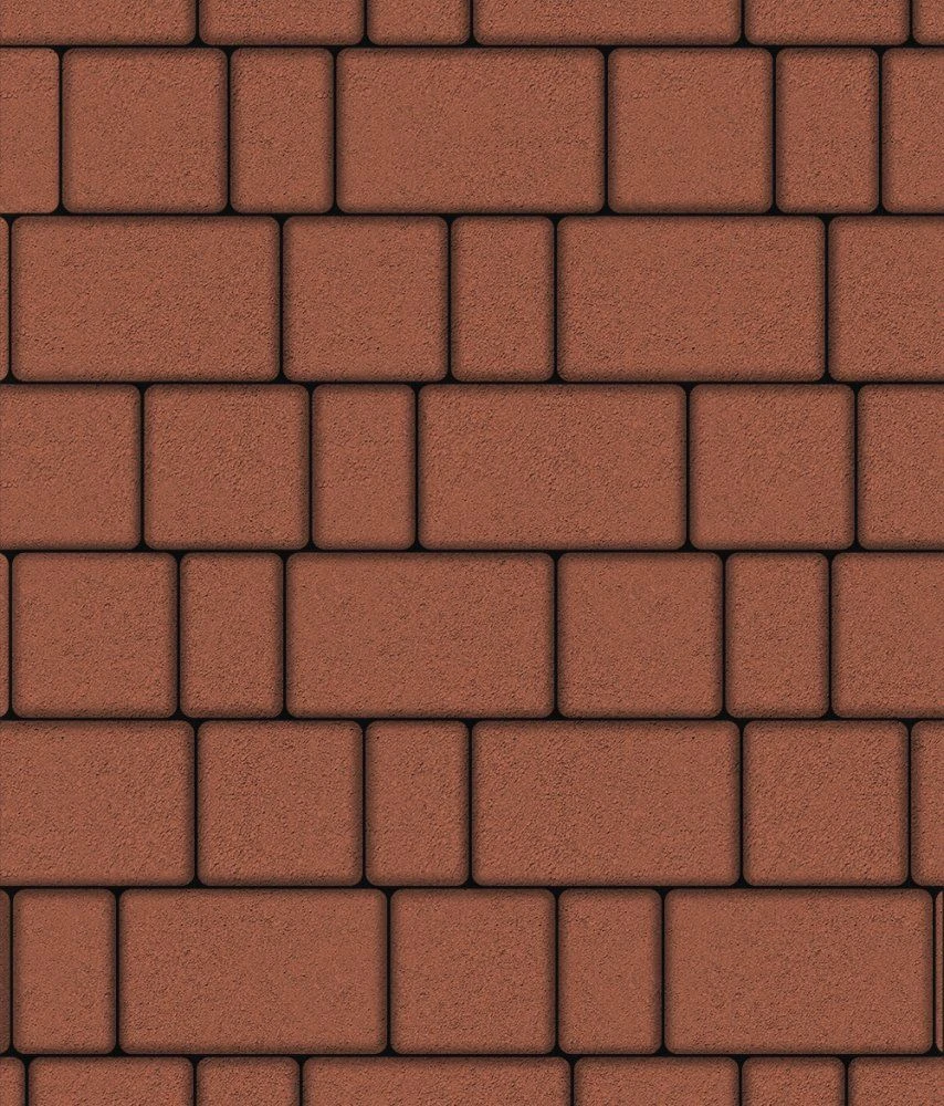 Тротуарная плитка СТАРЫЙ ГОРОД Стандарт Красный Б.1.Фсм.6 Выбор 60 мм