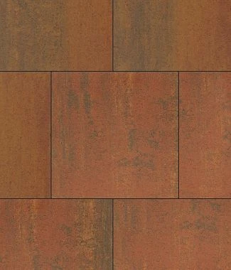 Тротуарная плитка КВАДРАТ 500х500 Листопад гладкий Клинкер Б.5.К.6 Выбор 60 мм