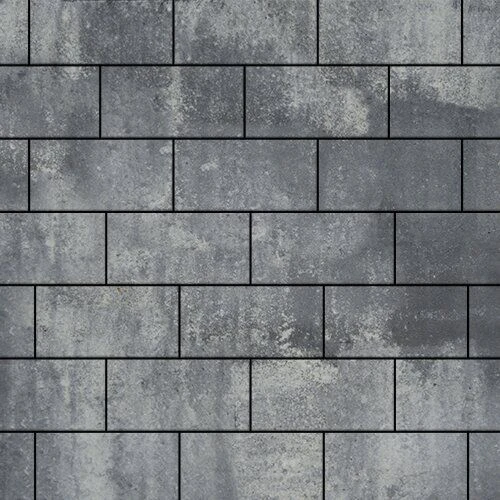 Тротуарная плитка Грас Серый Гладкая SteinRus 80 мм