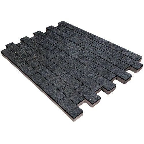 Брусчатка Прямоугольник лайн Неро BackWash SteinRus 60 мм