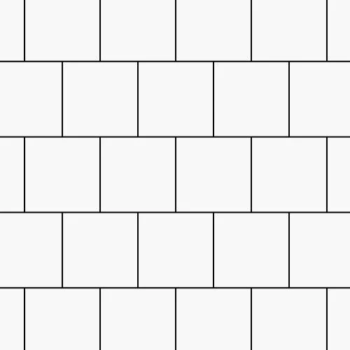 Тротуарная плитка Квадрат большой Белый Гладкая SteinRus 60 мм