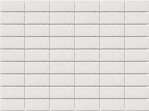 Тротуарная плитка Прямоугольник, Белый BRAER 40 мм