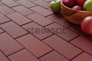 Тротуарная плитка Прямоугольник 200*100 Коричневый (верхний прокрас, минифаска) Steingot 60 мм