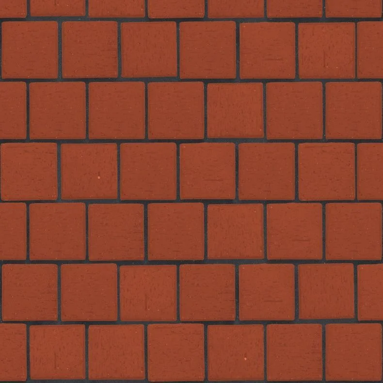 Клинкер тротуарный красный "Лондон" квадро (под распил) ЛСР