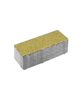 Тротуарная плитка ПРЯМОУГОЛЬНИК 600х200 Гранит Желтый Б.6.П.8 Выбор 80 мм