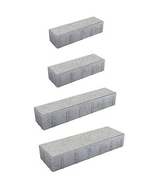 Тротуарная плитка ПАРКЕТ Гранит Белый Б.9.Псм.8 Выбор 80 мм