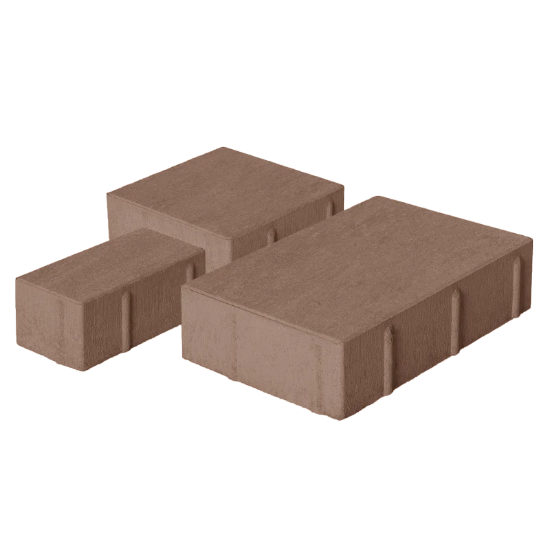 Тротуарная плитка Новый город 1НГ4Ф Бежевая Нобетек 40 мм