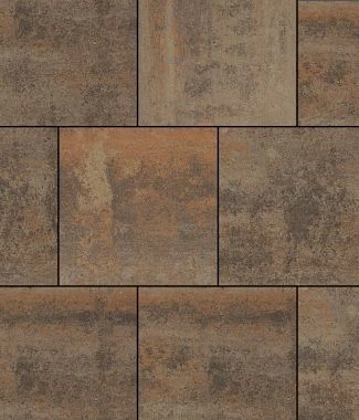 Тротуарная плитка КВАДРАТ 400х400 Листопад гладкий Арабская ночь Б.6.К.6 Выбор 60 мм