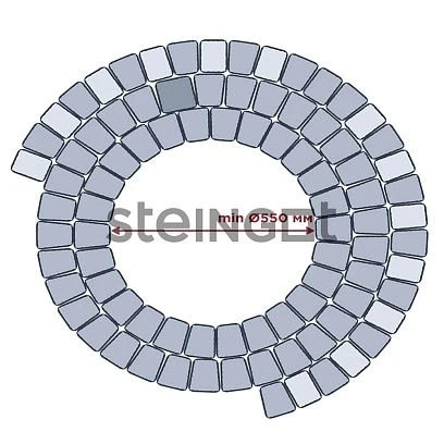 Тротуарная плитка Классика Арко Темно-коричневая Steingot 60 мм