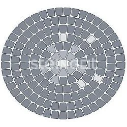 Тротуарная плитка Классика круговая Серая Steingot 60 мм