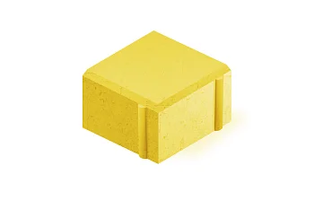 Тротуарная плитка Квадрат Нобетек 4К6Ф Желтая 60 мм