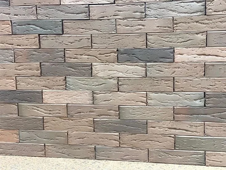 Кирпич облицовочный Графит Флэш одинарный 1 NF Старый Дуб ВКЗ