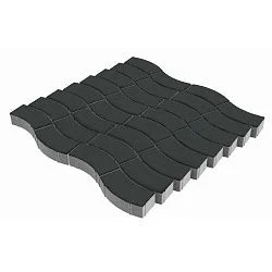 Тротуарная плита Аксио Черный Гладкая SteinRus 80 мм