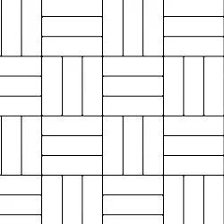Тротуарная плитка Паркет Белый Гладкая SteinRus 60 мм