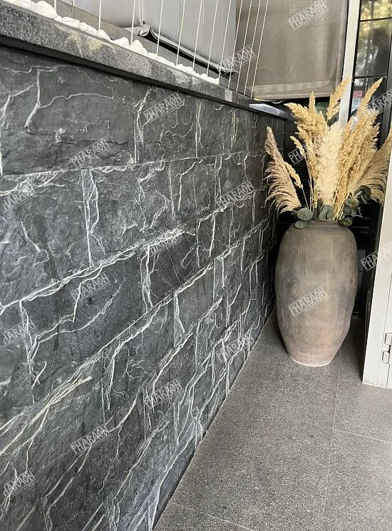 Плитка Сланец чёрный (Машрум) 200х 400 Pharaon