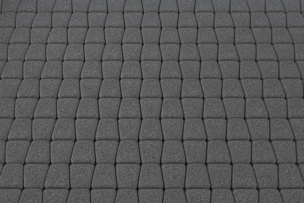 Тротуарная плитка Классико Черный агат Stellard 60 мм