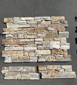 3D панель из натурального камня Кварцит Бежевый Грубый камень Pharaon