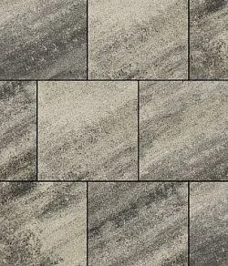 Тротуарная плитка КВАДРАТ 400х400 Листопад гладкий Антрацит Б.6.К.6 Выбор 60 мм