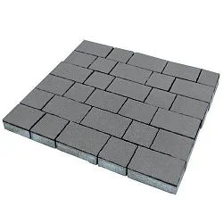 Тротуарная плитка Palermo Серый Гладкая SteinRus 80 мм