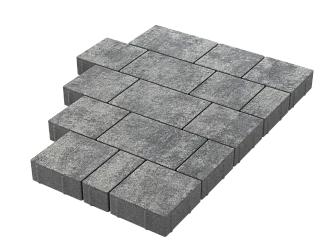 Тротуарная плитка Новый город Грей Stellard 60 мм