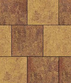 Тротуарная плитка КВАДРАТ 400х400 Листопад гладкий Осень Б.6.К.6 Выбор 60 мм