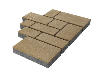 Тротуарная плитка Микс Сити Желтый Stellard 60 мм