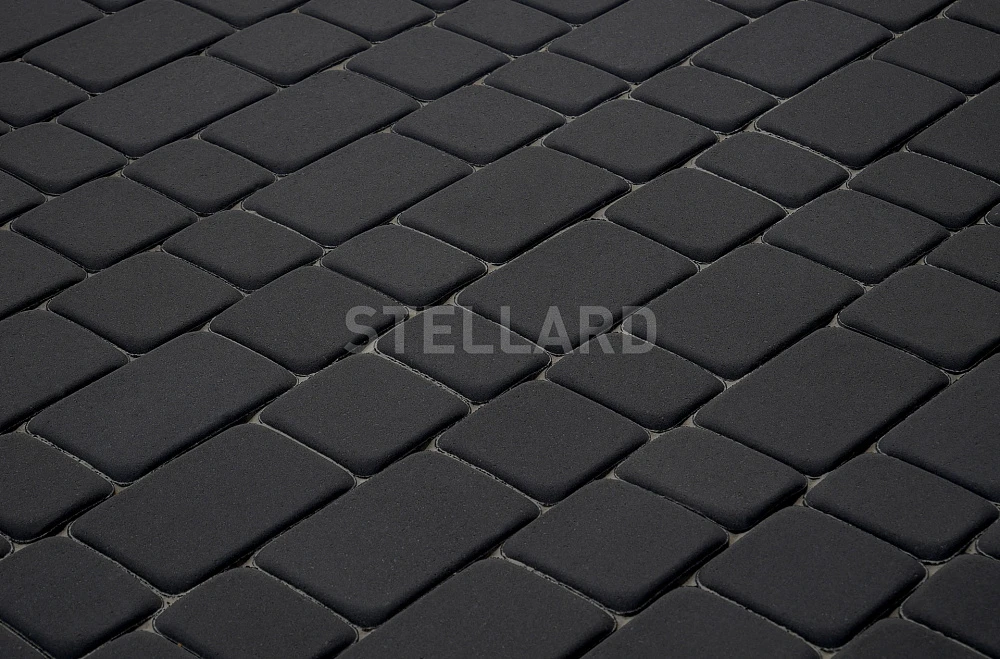 Тротуарная плитка Старый город Черный Stellard 40 мм
