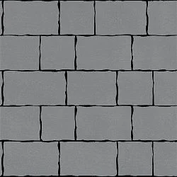 Тротуарная плитка Palermo Серый Гладкая SteinRus 80 мм