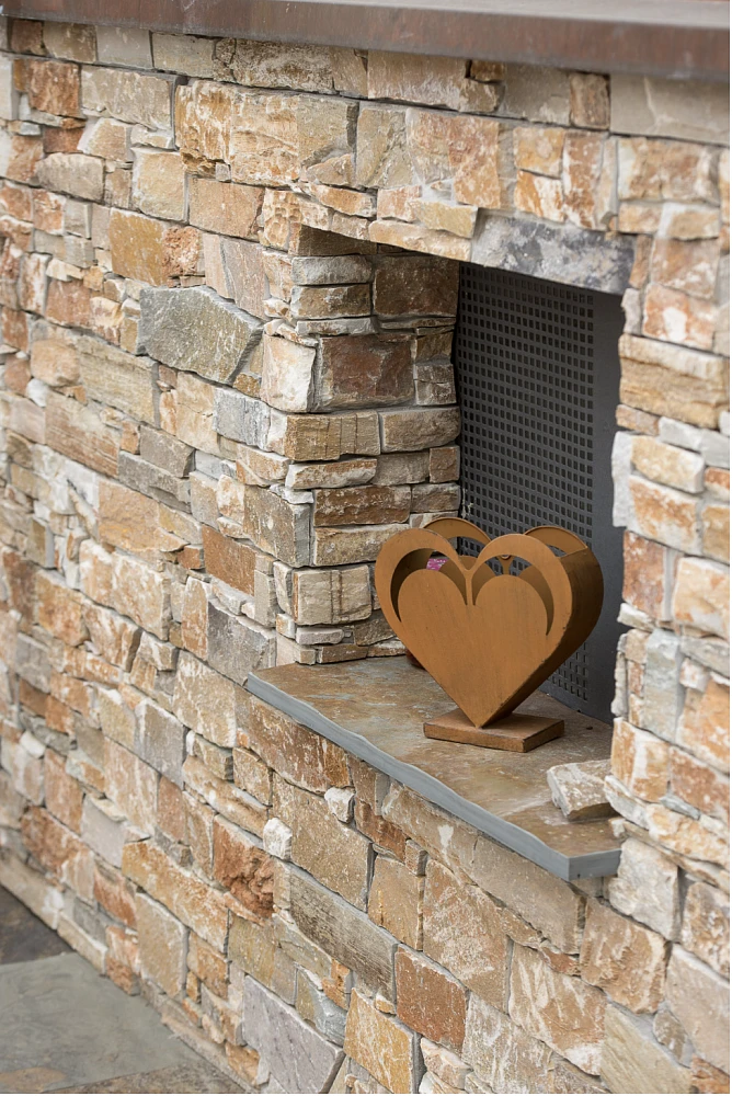 3D панель из натурального камня Кварцит Бежевый Грубый камень Pharaon