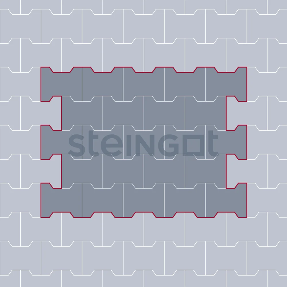 Тротуарная плитка Катушка без фаски Серая Steingot 80 мм