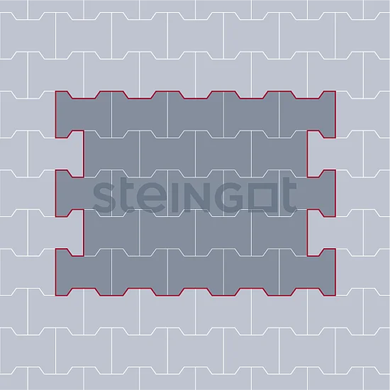 Тротуарная плитка Катушка без фаски Серая Steingot 80 мм