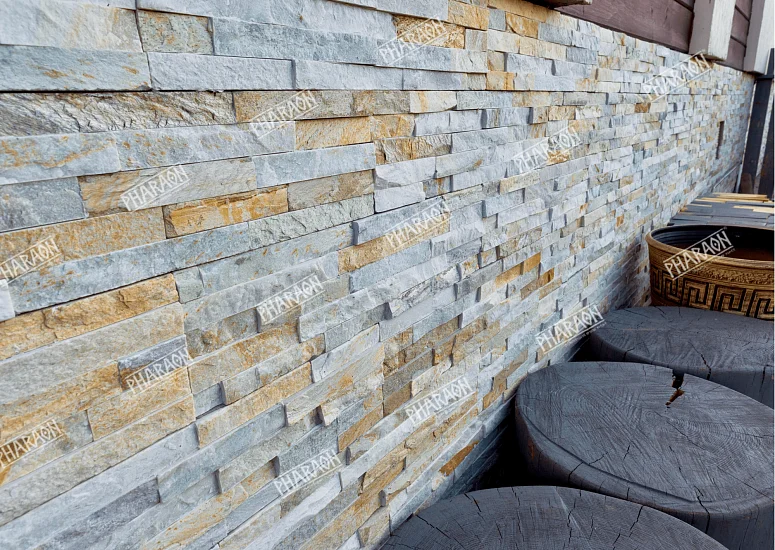 3D панель из натурального камня Сланец Бежевый Классик Pharaon