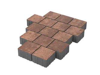 Тротуарная плитка Квадрат 15х15 Мокко Stellard 80 мм