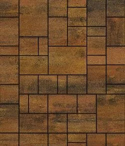 Тротуарная плитка МЮНХЕН Листопад гладкий Саванна Б.2.Фсм.6 Выбор 60 мм