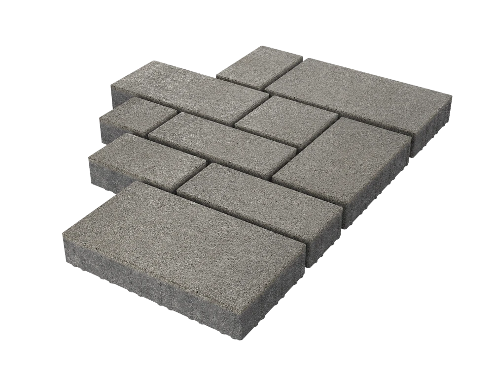 Тротуарная плитка Микс Сити Белый мрамор Stellard 60 мм