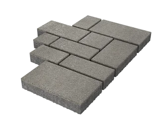 Тротуарная плитка Микс Сити Белый мрамор Stellard 60 мм