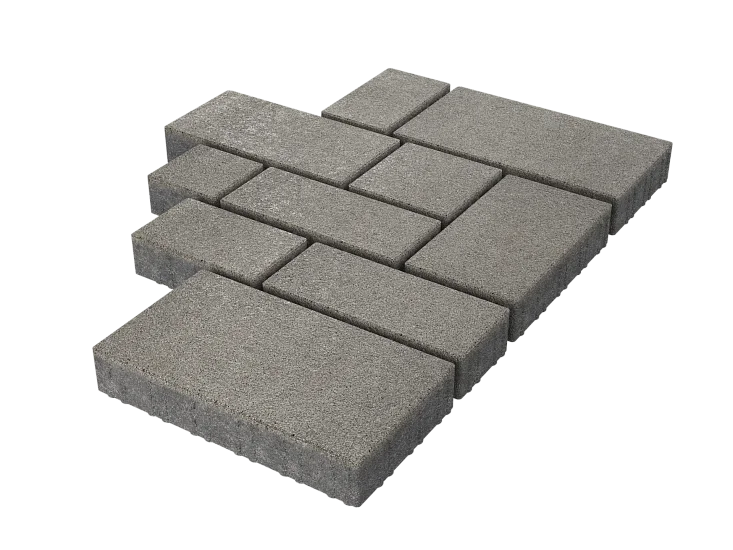 Тротуарная плитка Микс Сити Белый мрамор Stellard 60 мм